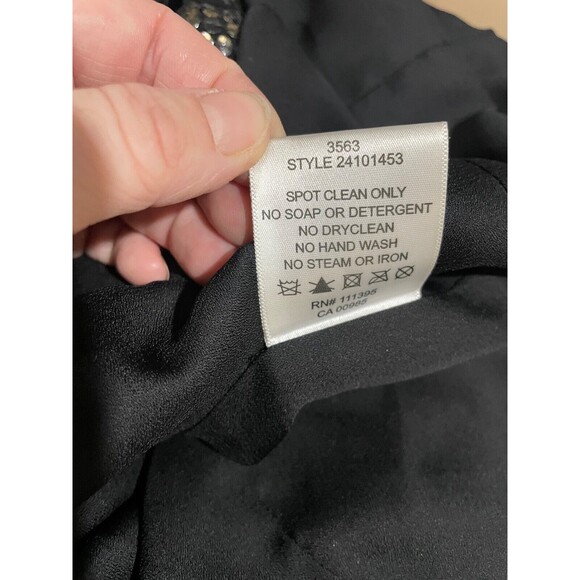 Tory Burch Women's Silk Studded Mini Dress size 6 Cowl Neck Whimsigoth Disco - Picture 12 of 12